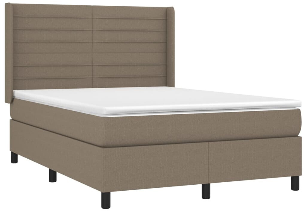 vidaXL 140x200 cm Woven Spring Bed Frame with Mattress