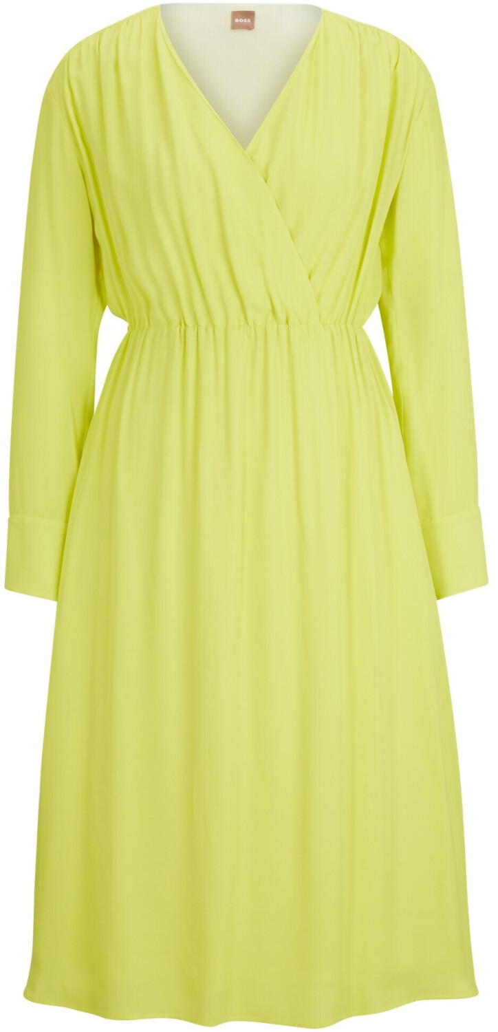 Hugo Boss Regular-fit dress with wrap front and buttoned cuffs (50505635)