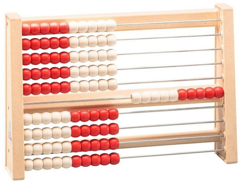 WISSNER Rechenrahmen 100er & Rechenkette 20er – Lernhilfe Aus RE-Wood & RE-Plastic