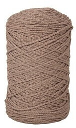 Rayher 42009503 Braidy Recycling garen, gevlochten, 2 mm, riet, (250 g, bol 250 m, normaal