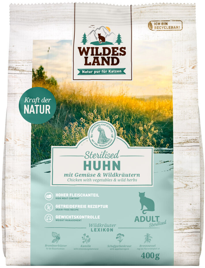 Wildes Land Classic Adult dry cat food Sterilised chicken