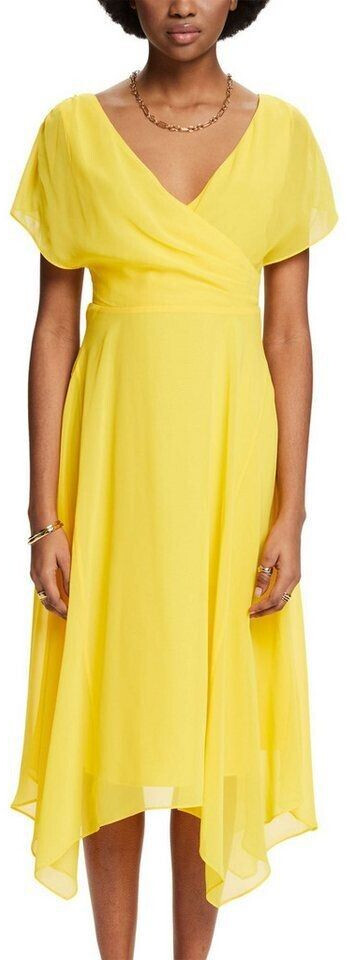 Esprit Chiffon maxi dress with V-neck (034EE1E341)