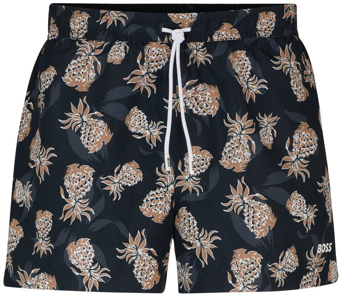 Hugo Boss Swim shorts with full-length inner lining and pineapple motif (50515718)