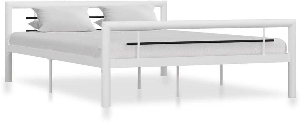 vidaXL Bed frame gray / white metal 140x200cm (2845)