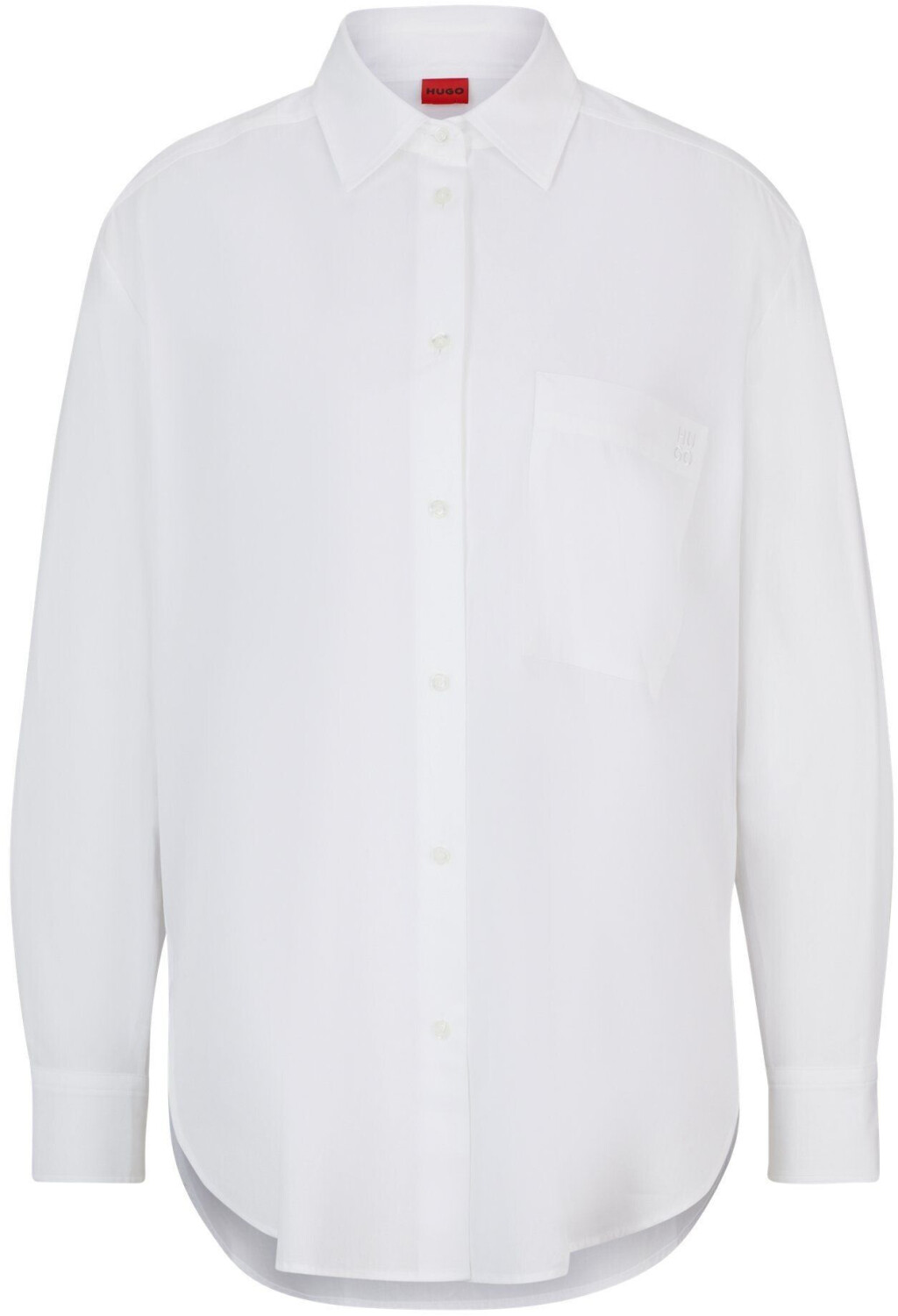 Hugo Boss Oversized cotton canvas blouse with pointed collar (50515741)