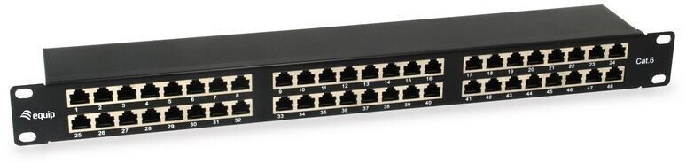 Equip 48-Port Cat.6 Shielded Patch Panel