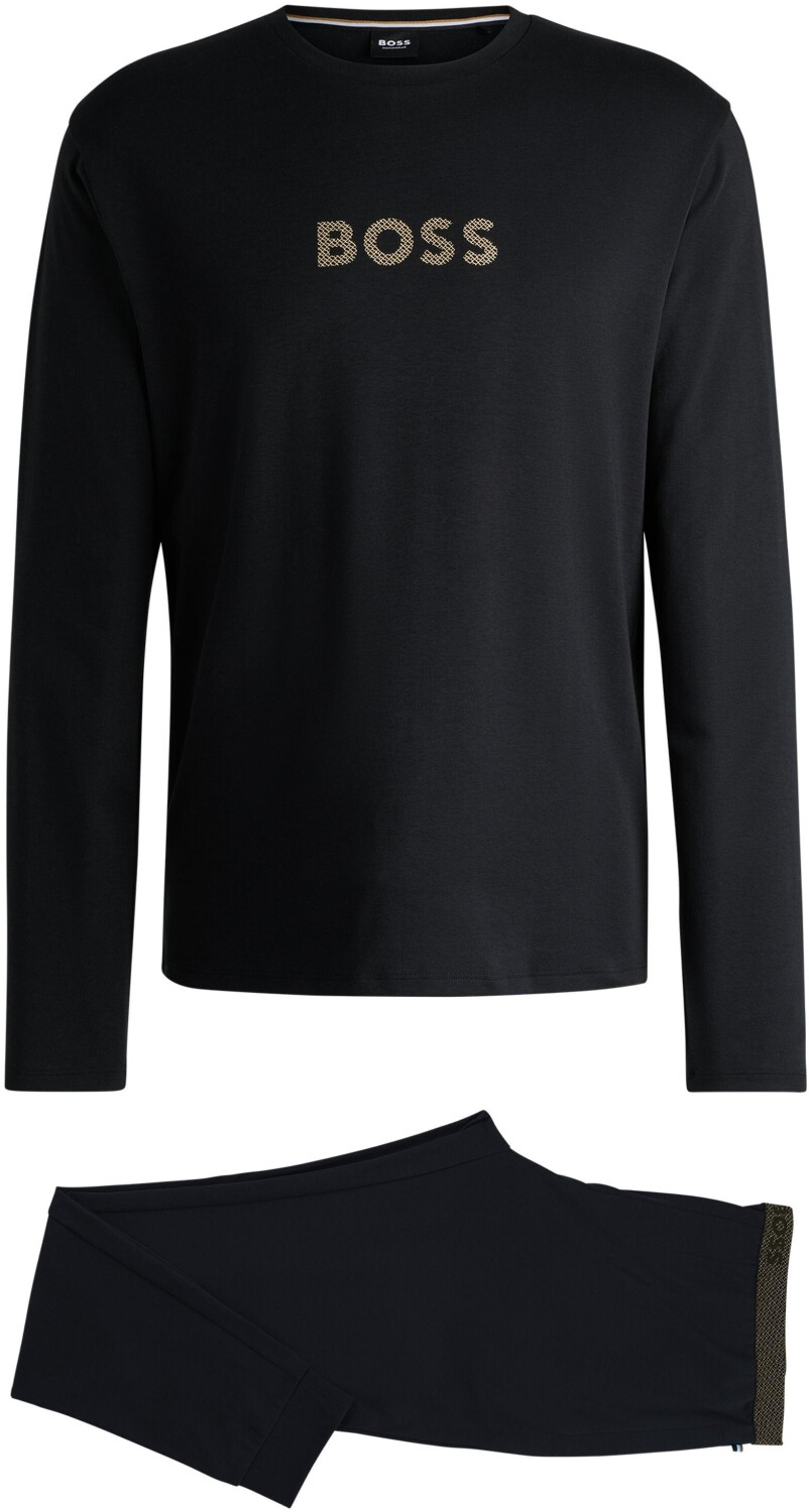 Hugo Boss Pajamas made of interlock cotton with foil print logo Gift Long Set (50527499)