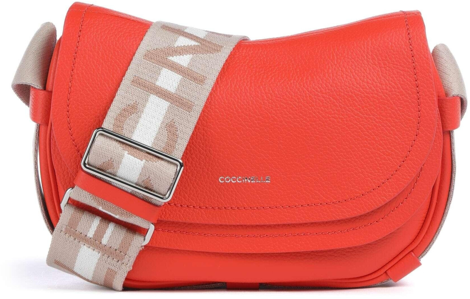 Sac à Main Coccinelle Raquel Orange - Cuir 100% Fabriqué En Italie, Bandoulière, Taille Moyenne, Neuf Avec étiquettes