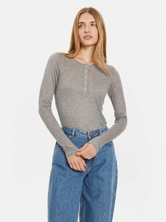 Henley-Shirt Langarm - Bequemes Shirt Mit Knopfleiste Im Regular Fit