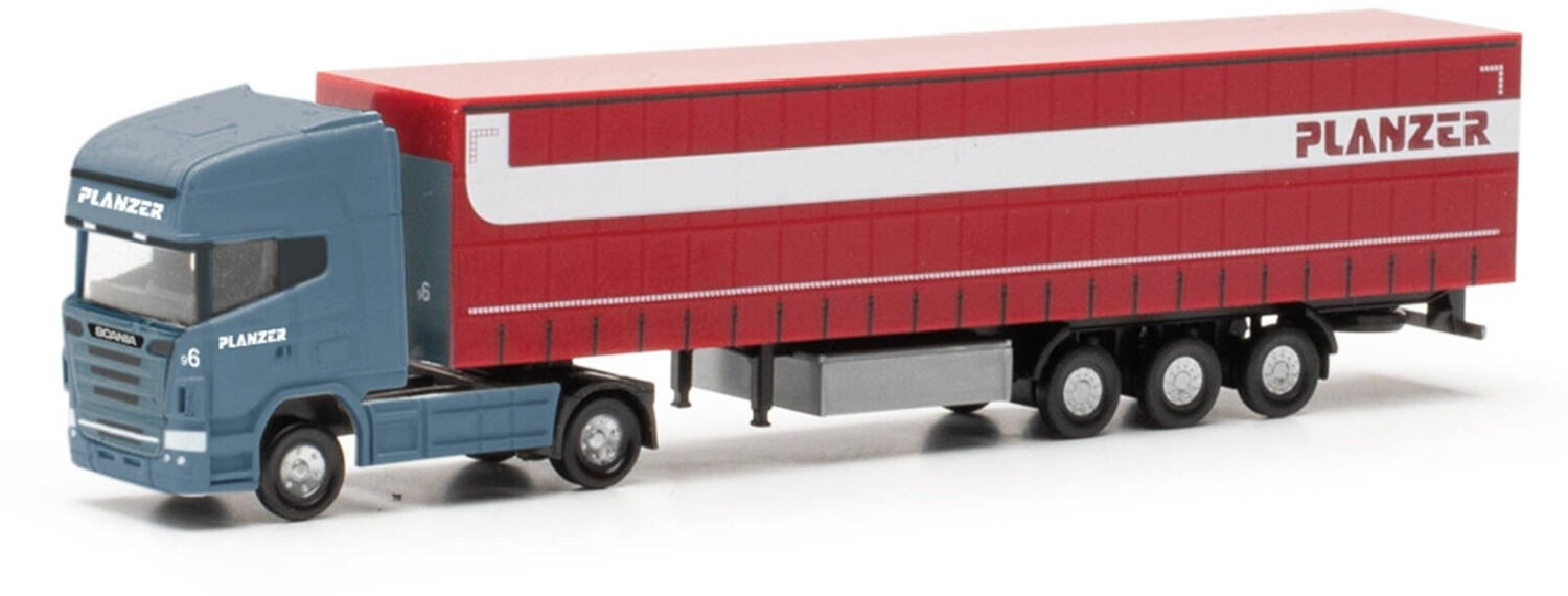 Figurine SCANIA R Highline 4x2 avec semi remorque 3 Essieux PLANZER