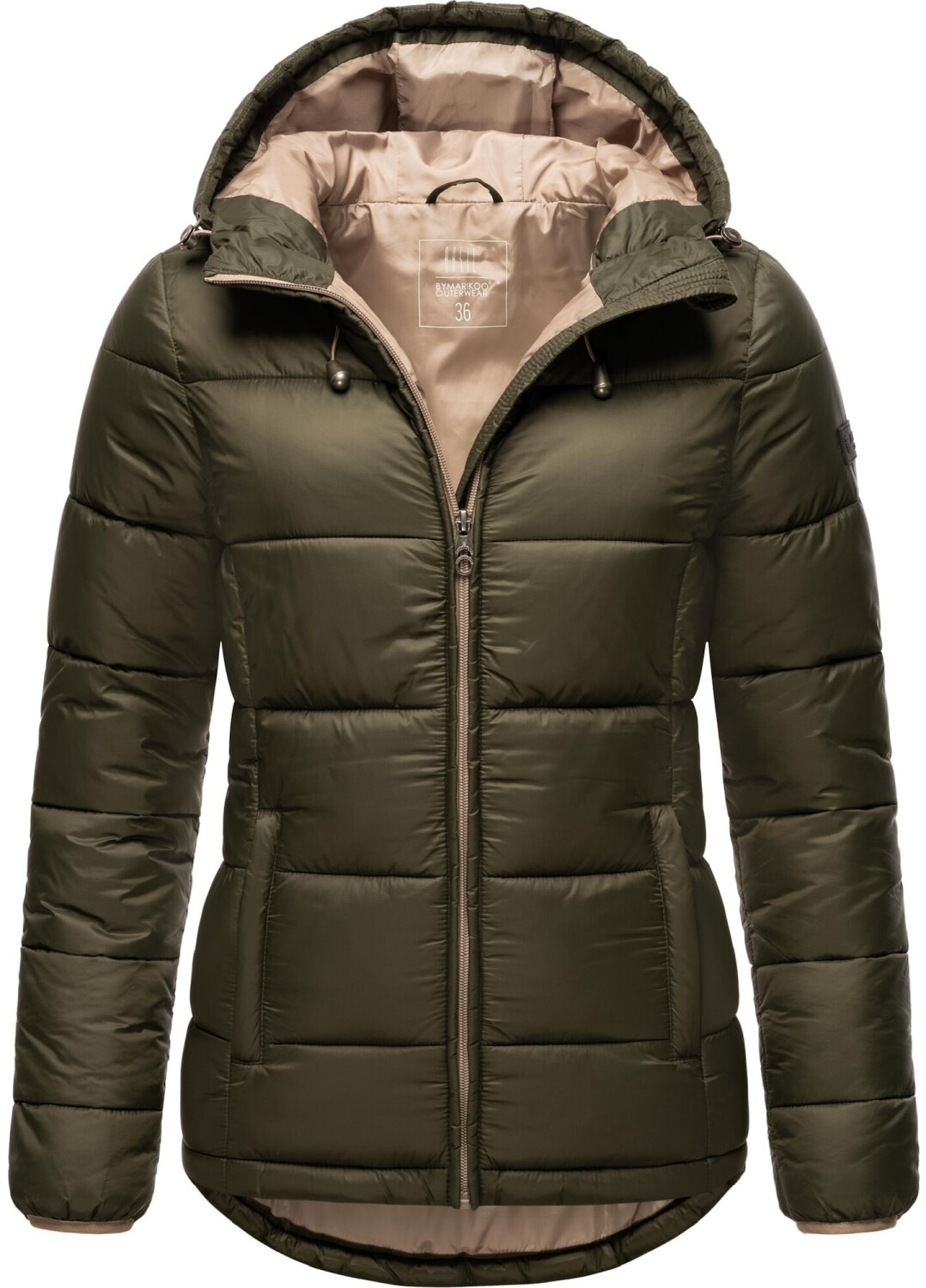 Luxus Winterjacke Khaki Damen Ebenbild