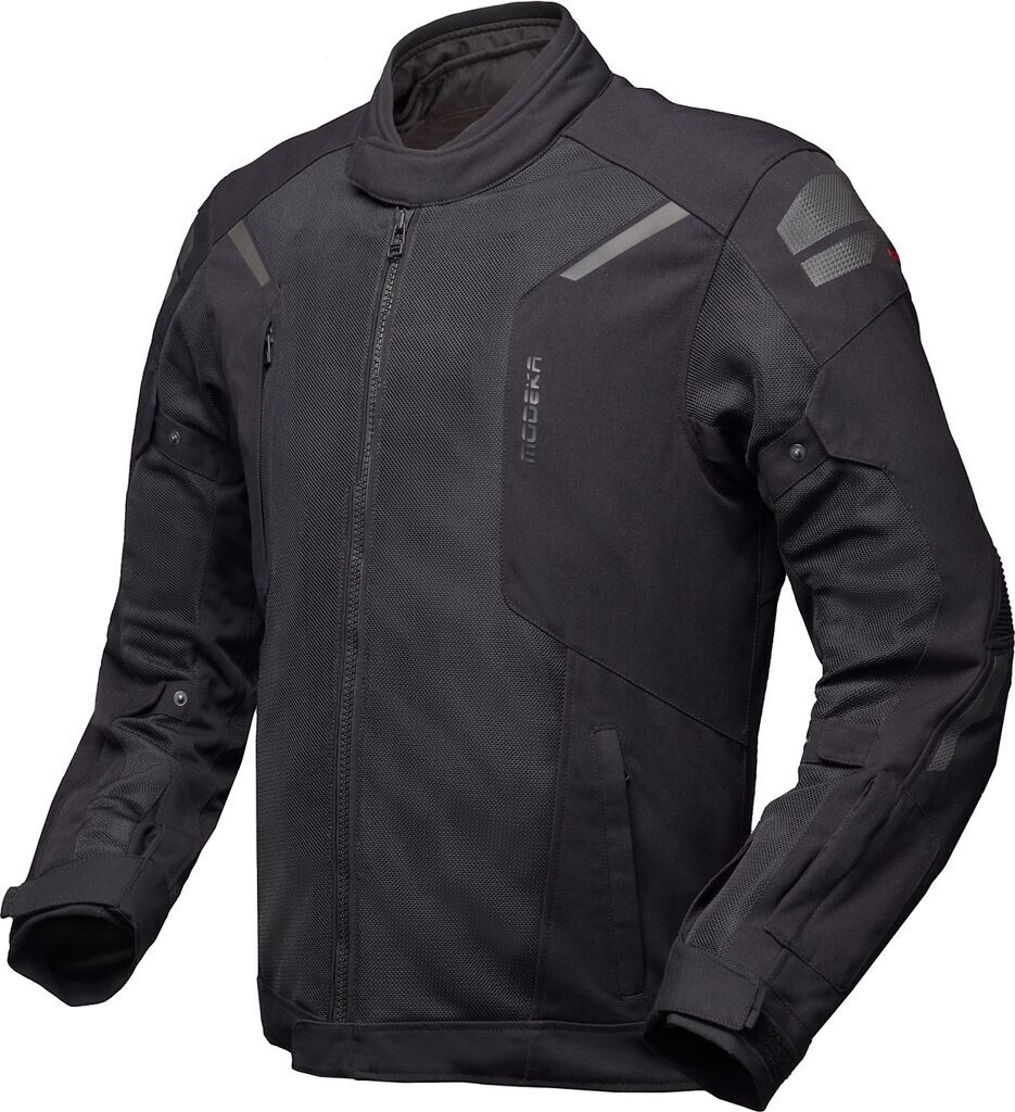 Modeka Khao Air Giacca tessile moto, nero/grigio chiaro, 2XL