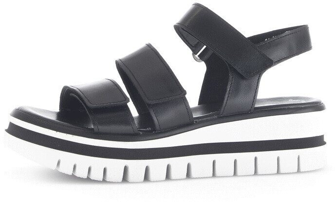 GABOR 64.620.22 Sandali Donna Con Cinturino - Vestibilità Comoda, Tacco Piatto 5 Cm, Materiale Tessuto E Pelle