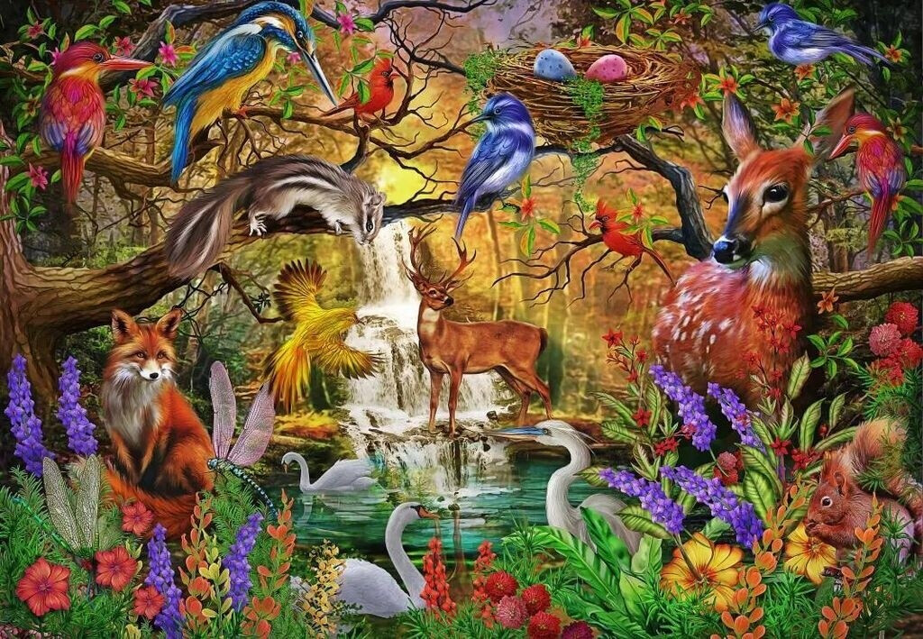 Magischer Wald Puzzle 1000 Teile – Erwachsenenpuzzle Auf Recyclingpapier 38x26cm