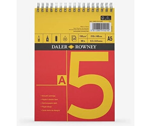 Daler-Rowney Simply Skizzenbuch – 25 Blatt, A5 Format (14,8x21 Cm), Feinkörniges Papier, Geometrisches Design
