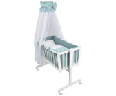 Wiege Schaukelwiege Babywiege Holz Weiß Bettset Princess Prinzessin Komplett