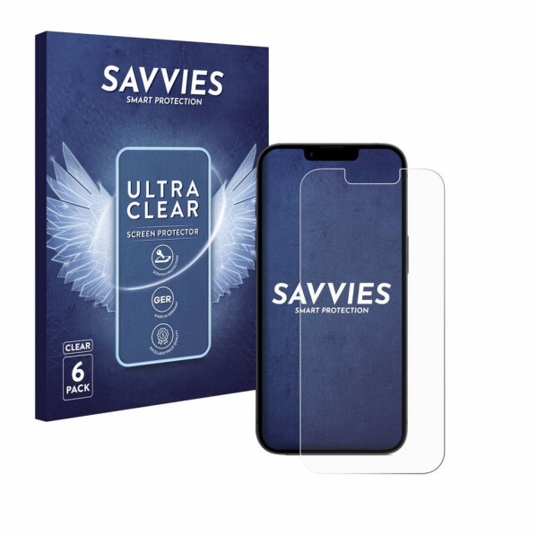 Savvies 6x Schutzfolie für Apple iPhone 16e Displayschutz klar