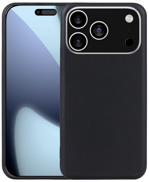 Wigento Handyhülle Für Apple iPhone 17 Pro Silikon TPU Schutz Hülle Flexibel Dünn Schwarz, Stilvolle TPU Hülle, präzise Aussparungen, schützend