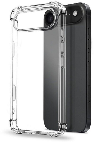Wigento Handyhülle Für Apple iPhone 17 Air Schock TPU Schutz Hülle Handy Transparent, Silikon TPU Handy Schutz Hülle verstärkte Ecken