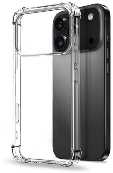 Wigento Handyhülle Für Apple iPhone 17 Pro Max Schock TPU Schutz Hülle Handy Transparent, Silikon TPU Handy Schutz Hülle verstärkte Ecken