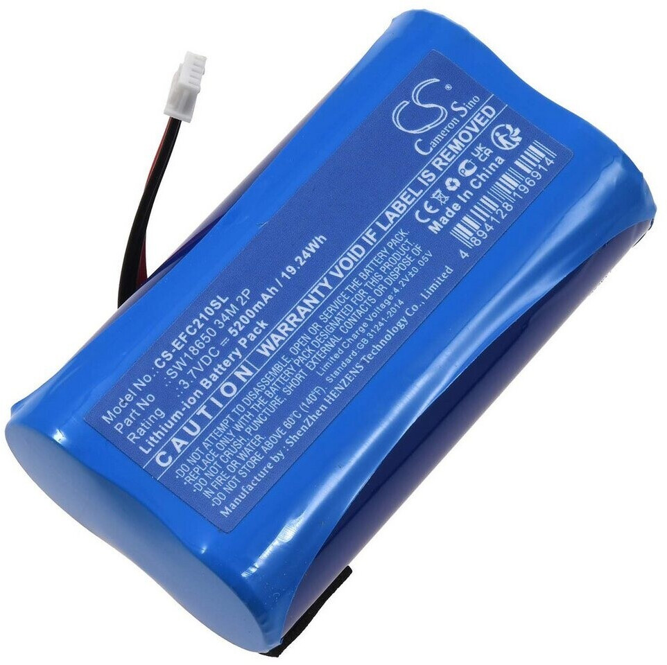 Batteria Efuy Per Telecamera 2C Pro Indoor – 3,7V 5200mAh Li-Ion, Ricambio Di Qualità, Blu