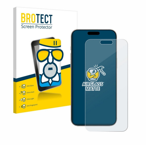 BROTECT Folie für Apple iPhone 16 Pro Max, Schutzfolie Glas Panzer Display Schutz matt
