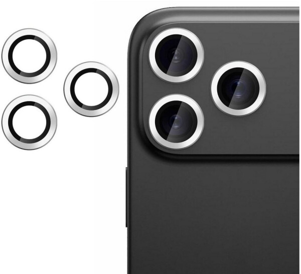 Wigento 9H Kamera Schutzglas für Apple iPhone 17 Pro Max Dünn Anti-Fingerprint Silber