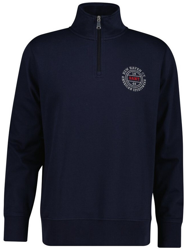 Felpa GANT Script Graphic Half Zip Con Logo, In Cotone, Da Uomo, Casual E Comoda