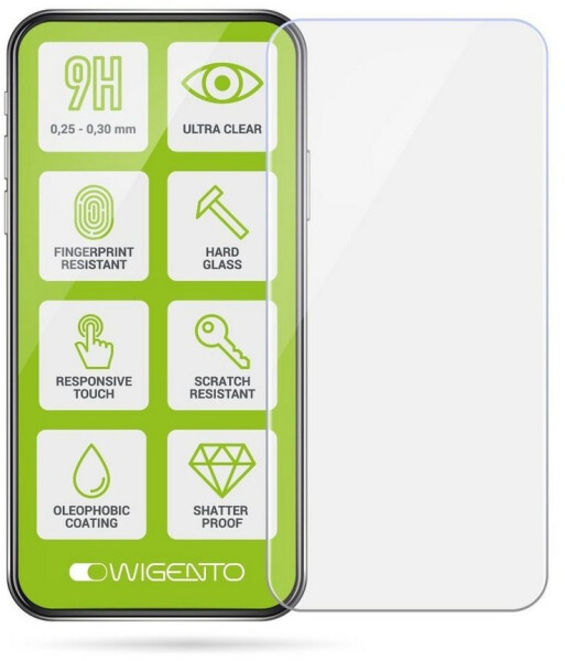 Wigento Hülle iPhone 16 Hartglas Display Schutz Transparent