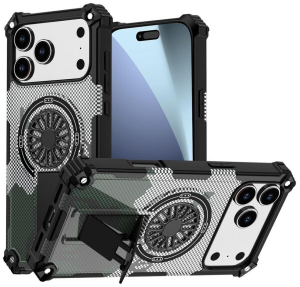 Wigento Hülle iPhone 17 Pro Max Camouflage MagSafe Kickstand 3