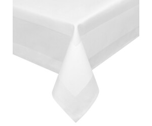 10x Tischdecke 130x280 cm weiß Damast Baumwolle Vollzwirn *Gastro-Qualität
