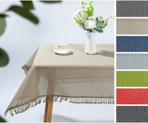 Beautex Moa Weichschaum Tischdecke mit Fransen Garten, Balkon, Terrasse (1-tlg), Beige, Oval 160x220 cm ab 27,99 € (Oktober 2026)