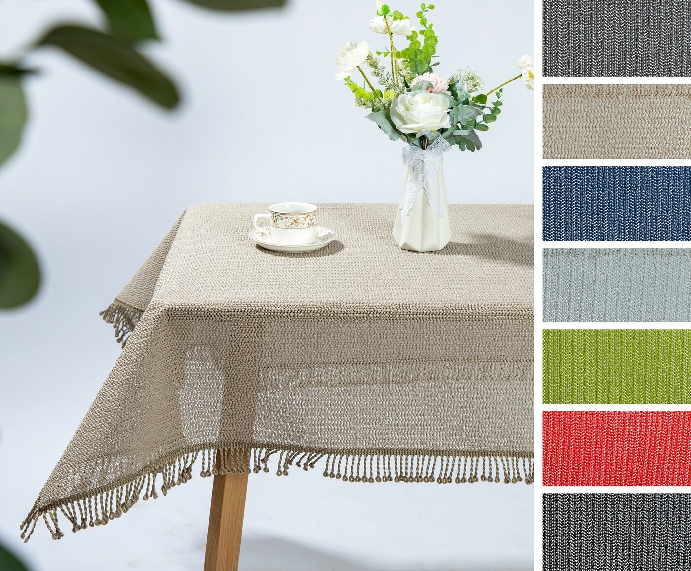 Beautex Moa Weichschaum Tischdecke mit Fransen Garten, Balkon, Terrasse (1-tlg), Beige, Oval 160x220 cm ab 27,99 € (Oktober 2026)