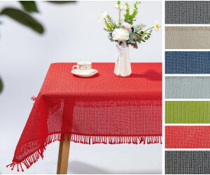 Beautex Moa Weichschaum Tischdecke mit Fransen Garten, Balkon, Terrasse (1-tlg), Rot, Eckig 130x220 cm ab 24,99 € (Oktober 2026)