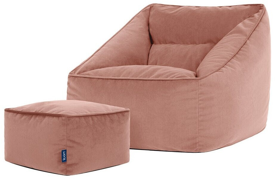 Sessel Mit Hocker Rosa Icon Natalia Riesiger Samt Sitzsack Sessel mit Hocker, Rosa (Natalia ...