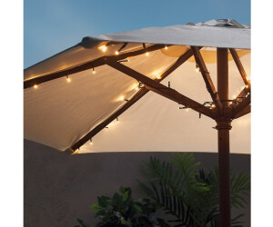 Lights4fun Lichterkette Sonnenschirm 80 LED warmweiß, batteriebetrieben mit Timer (LL22036) ab 23,99 € (Oktober 2026)