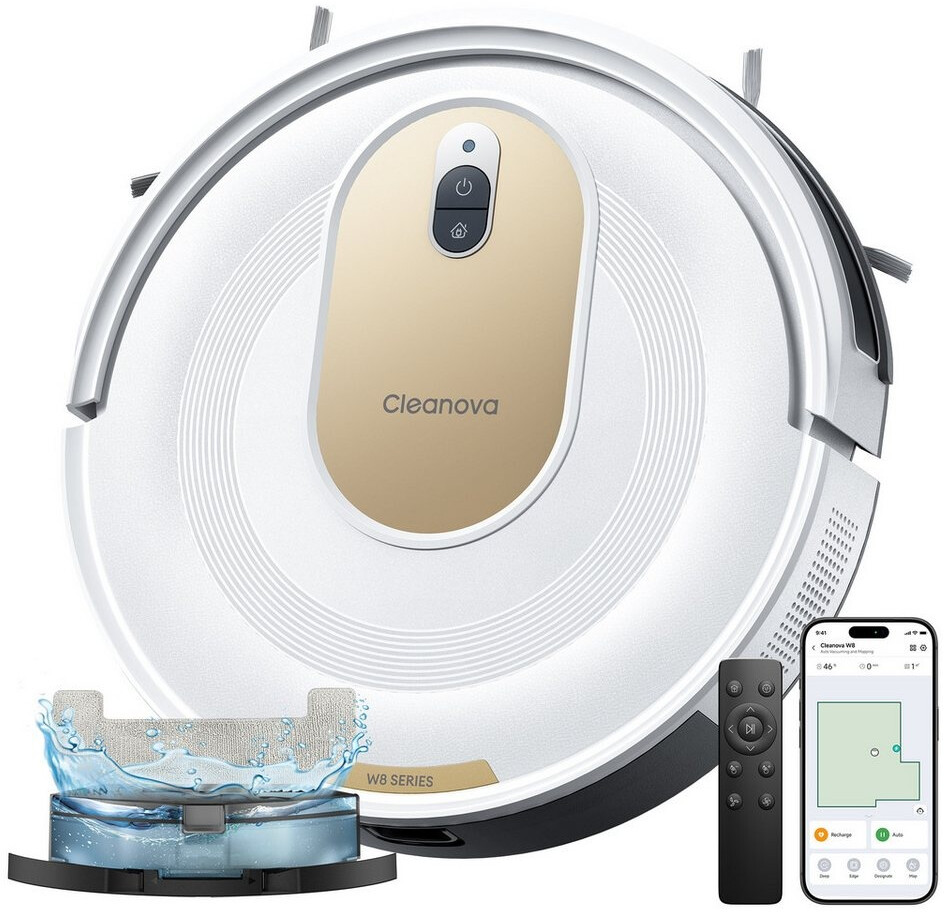Vactidy Cleanova W8 Saug- und Wischroboter 3-in-1, 5000Pa, ultraflach ...