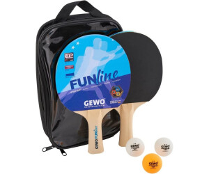 Gewo Double Fun Tischtennis-Schläger-Set, 2 Schläger, 3 Bälle, Tasche ...
