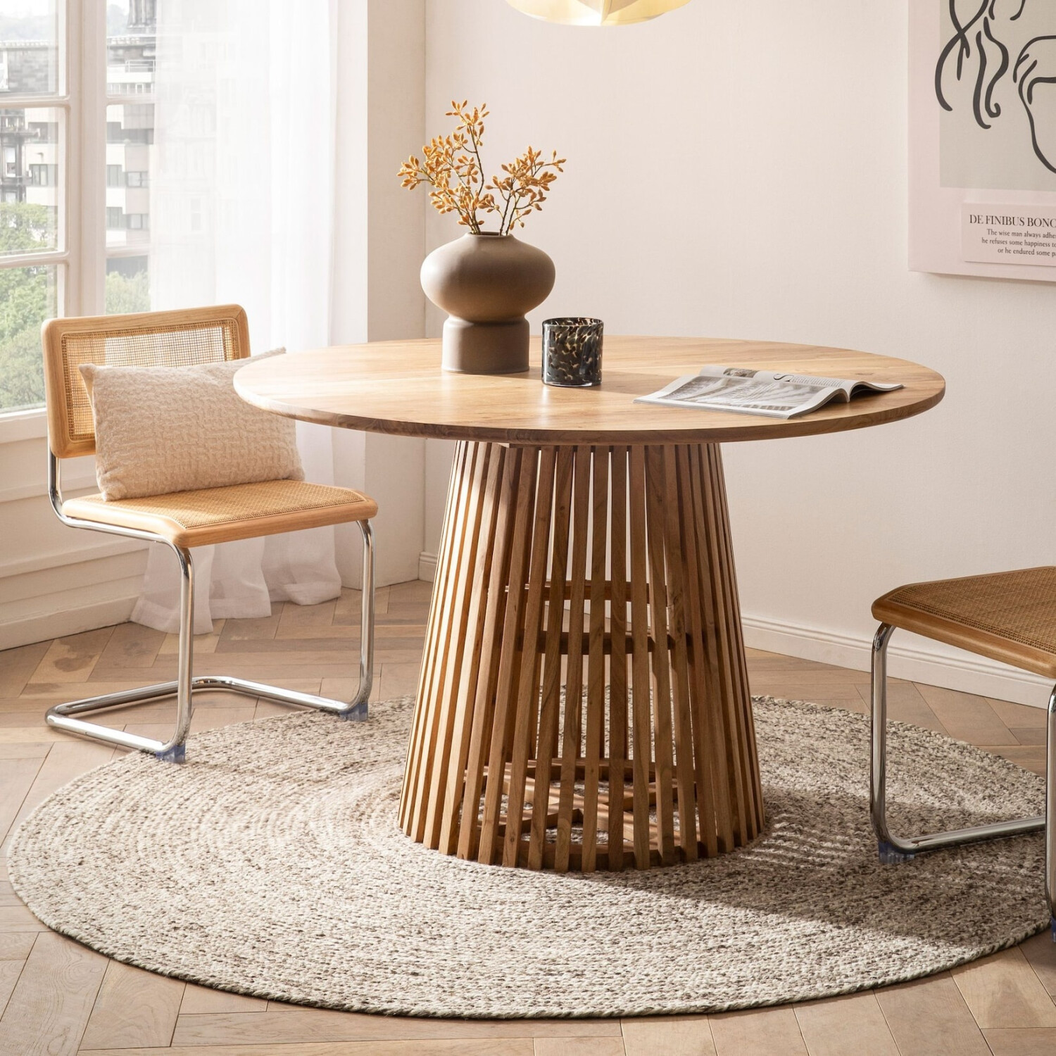 Finebuy Esstisch rund Ø120cm, Akazie Massivholz (FB108499) ab 416,46 € (Oktober 2026)
