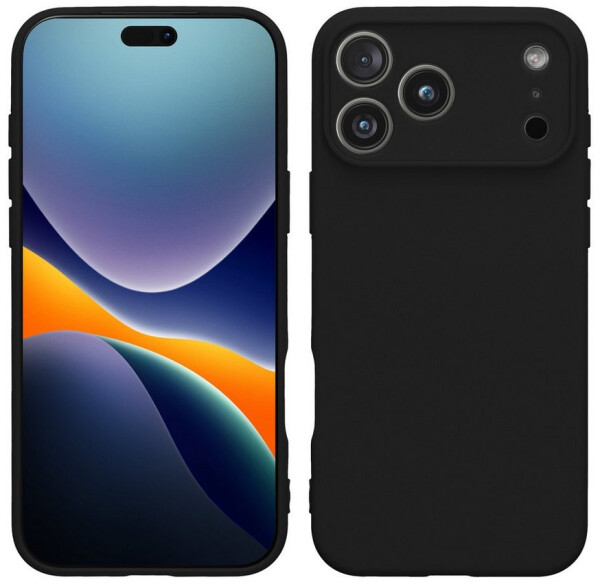 kwmobile Hülle iPhone 17 Pro Max TPU Silikon Stoßabsorbierend Flexibel Schwarz matt