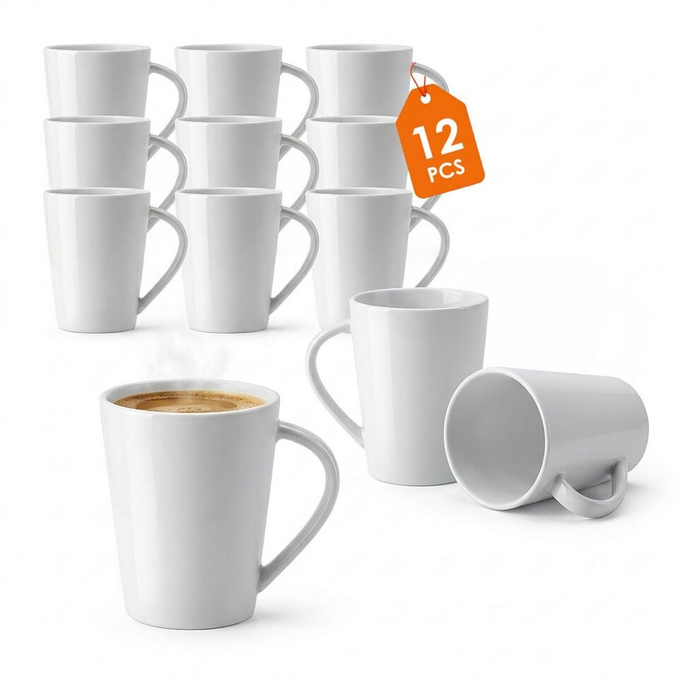 Spetebo Kaffeebecher konisch, weiß, Porzellan, 230ml, 12er-Set (5013) ab 20,95 € (Oktober 2026)