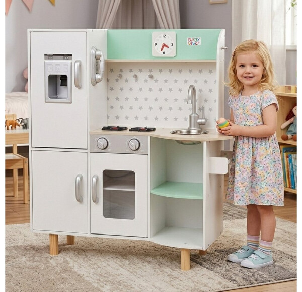 Baby Vivo Gustavo Spielküche aus Holz, weiß (31221137)