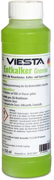 Viesta Flüssig-Entkalker Kaffeevollautomaten 250ml Spezial Reinigung Kaffeemaschine (EntGr)