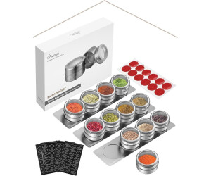 LuxusKollektion Magnetische Gewürzdosen-Set, Edelstahl, 12-tlg., 100ml ab 67,99 € (Oktober 2026)