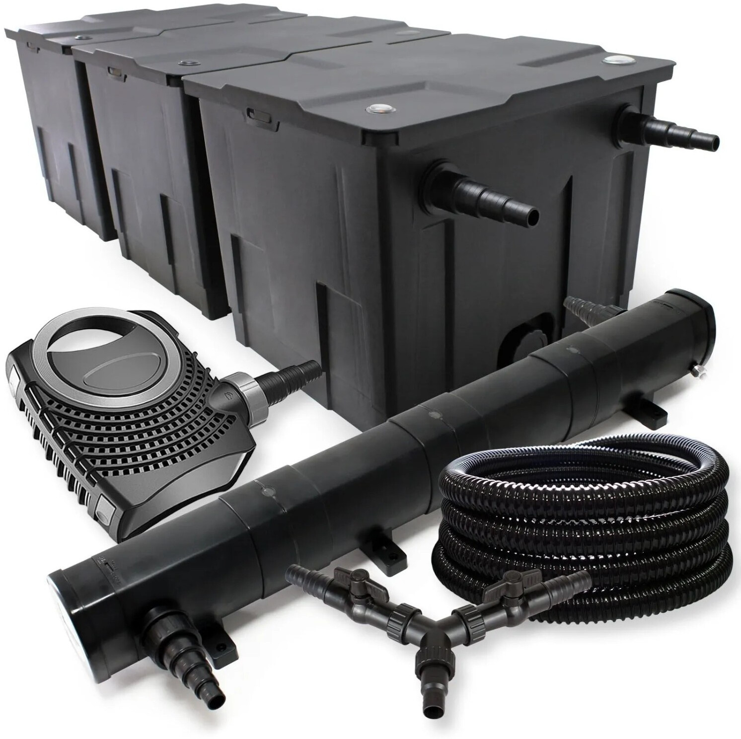 SunSun CBF-350C Teichfilter-Komplettset bis 90000L, UVC 72W, Pumpe ...
