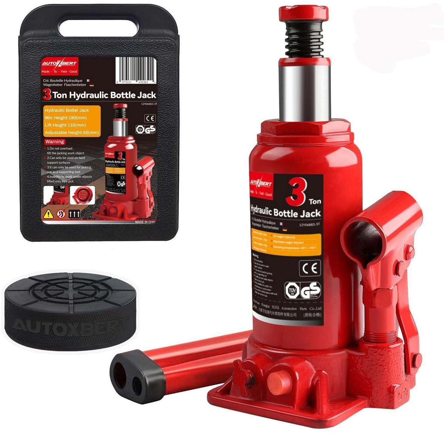 LuxusKollektion Hydraulischer Flaschenheber 3t mit Gummipad ab 86,99 € (Oktober 2026)