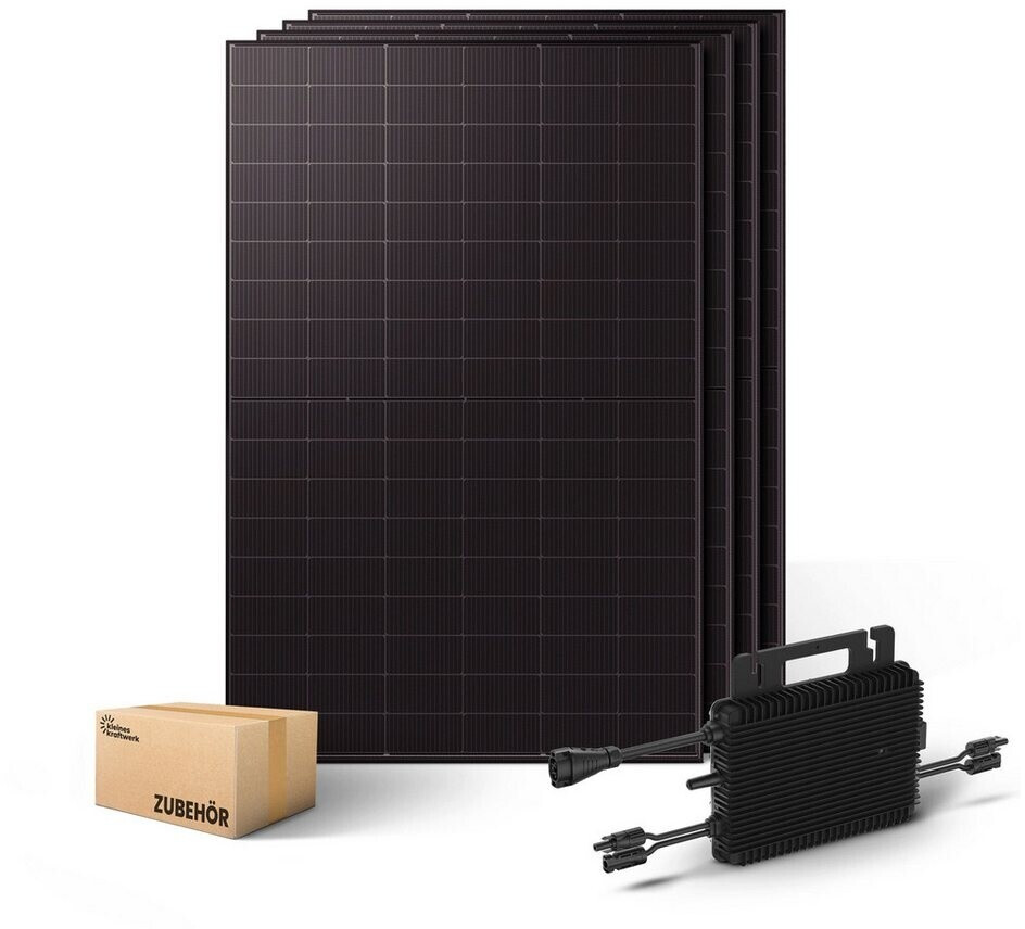 Kleines Kraftwerk 2000W Balkonkraftwerk XL + 800W Wechselrichter + 4× ...