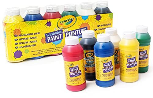 Crayola 6 Bouteilles de peinture lavable (3926) au meilleur prix