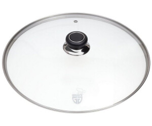 GRÄWE Glasdeckel 31 Cm Für Eisenpfannen Mit Hohem Rand – Hitzebeständig Bis 120°C