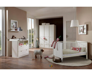 Babyzimmer Filou 8-teilig in Alpinweiß Bett Schrank Wickelkommode 